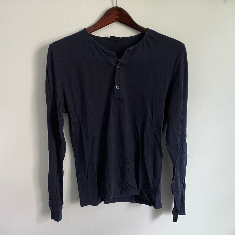 H&M DARK NAVY LONG SLEEVE TEE
